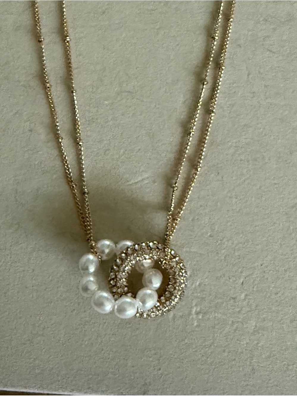 Park lane Gold and Silver Pearl Necklace